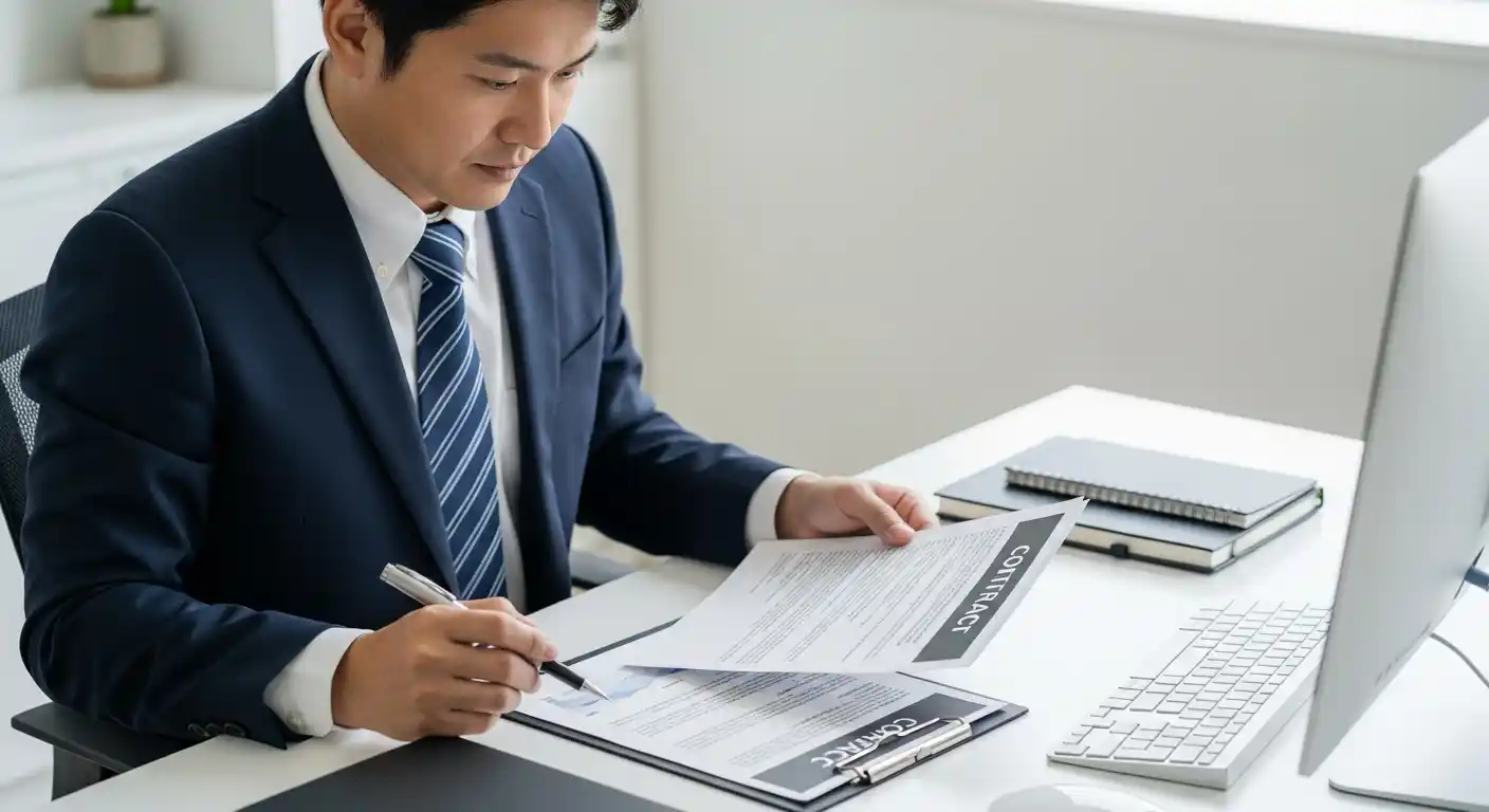 書類を細かくチェックする専門家