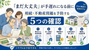 相続・不動産問題を予防する5つの確認