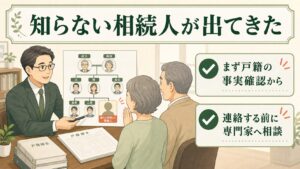 戸籍から知らない相続人が見つかった場合の確認事項