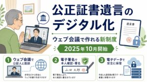 【2025年10月開始】公正証書遺言のデジタル化とは？ウェブ会議で作れる新制度を司法書士が解説