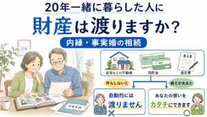20年一緒に暮らした内縁・事実婚のパートナーに財産を残す方法の解説