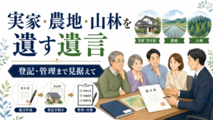 実家（空き家・農地・山林）を特定の人に遺す遺言：登記・管理まで見据えて