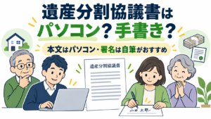 遺産分割協議書をパソコンと手書きで作る方法