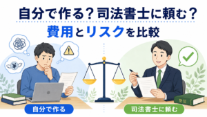 遺産分割協議書を自分で作る場合と司法書士に頼む場合の比較